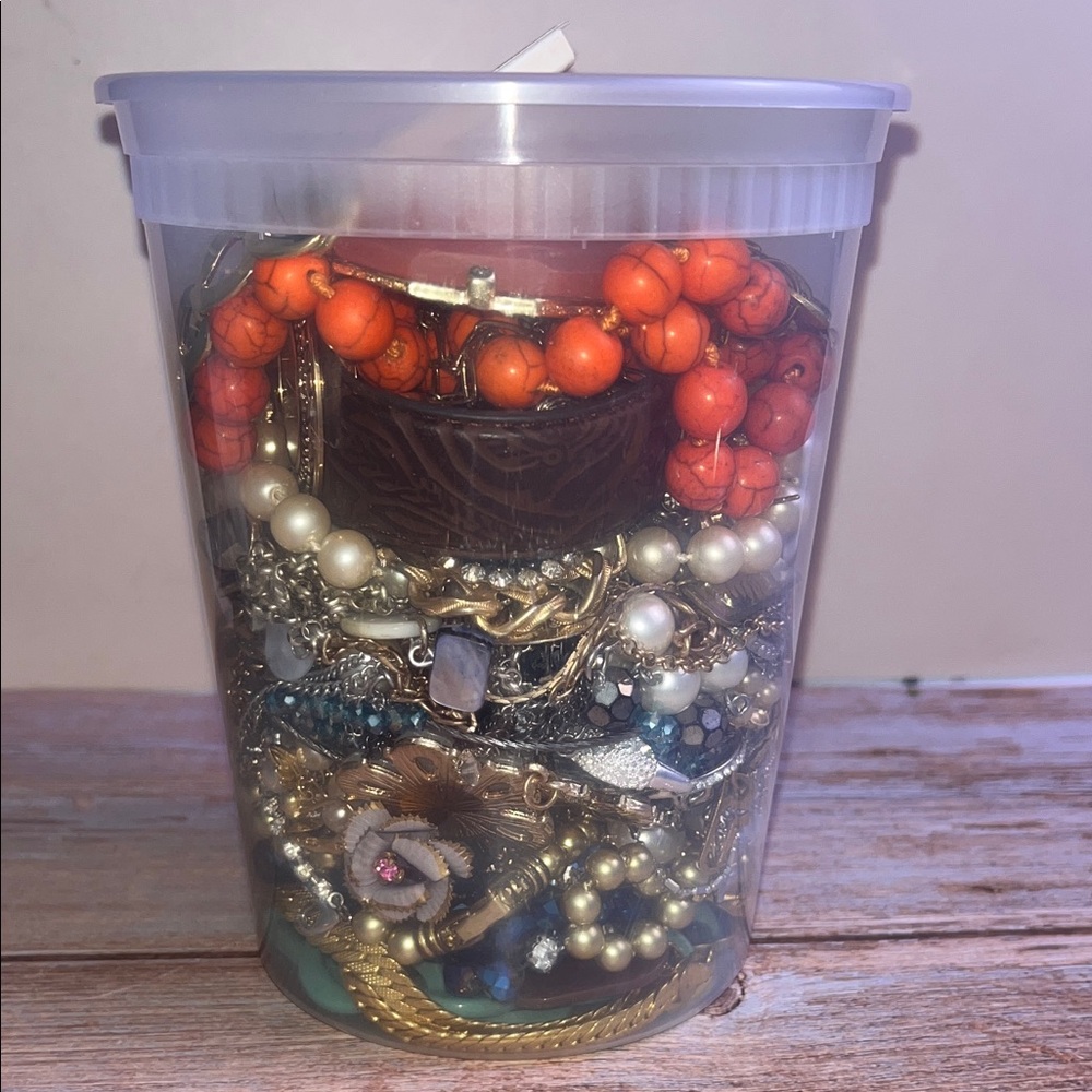 Assorted Mystery Jewelry Collection in Clear Container - Picture 1 of 6